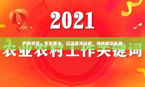 严明规矩,常态落实,打造有序环境,持续推动发展