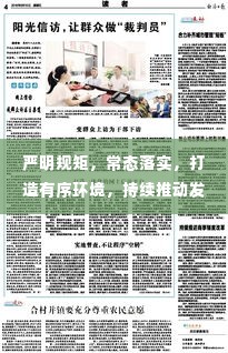 严明规矩,常态落实,打造有序环境,持续推动发展