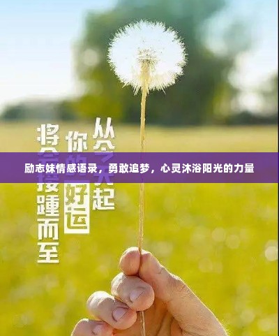 励志妹情感语录,勇敢追梦,心灵沐浴阳光的力量
