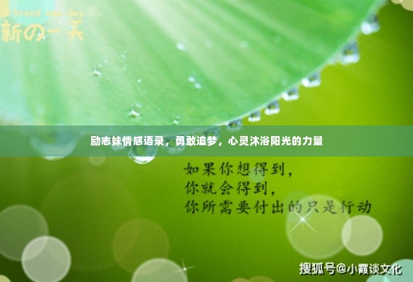 励志妹情感语录,勇敢追梦,心灵沐浴阳光的力量