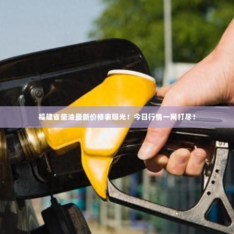 福建省柴油最新价格表曝光!今日行情一网打尽!