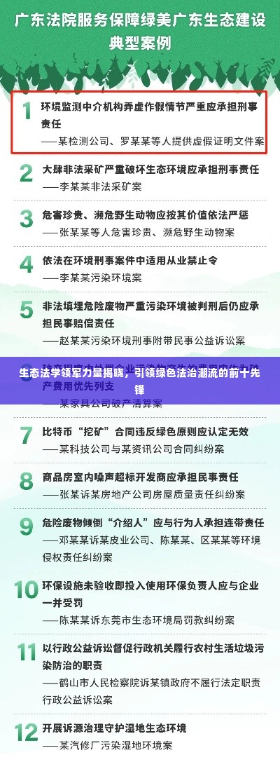 生态法学领军力量揭晓，引领绿色法治潮流的前十先锋