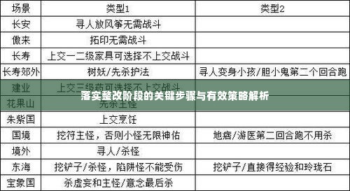 落实整改阶段的关键步骤与有效策略解析
