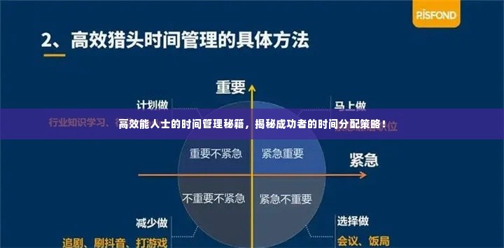 高效能人士的时间管理秘籍,揭秘成功者的时间分配策略!