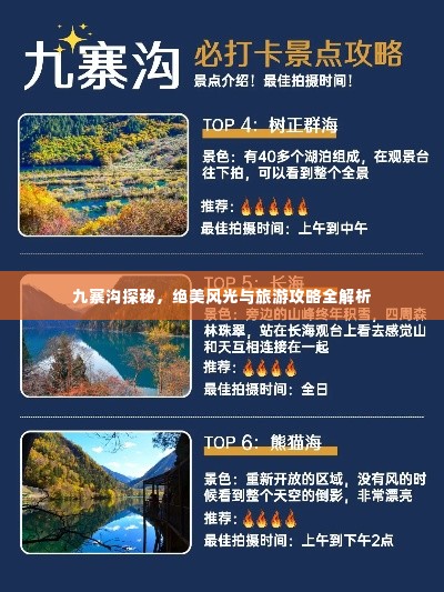 九寨沟探秘，绝美风光与旅游攻略全解析