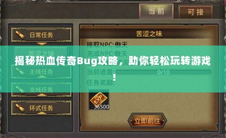 揭秘热血传奇Bug攻略,助你轻松玩转游戏!