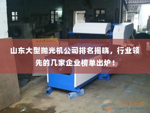 山东大型抛光机公司排名揭晓,行业领先的几家企业榜单出炉!