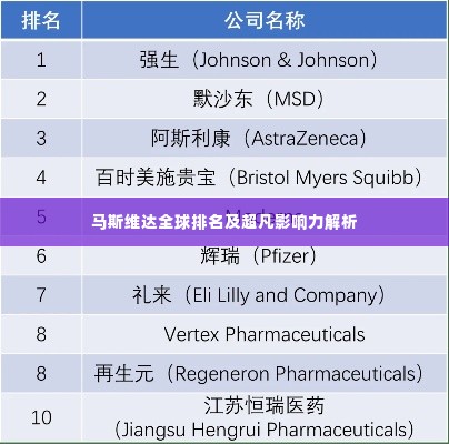 马斯维达全球排名及超凡影响力解析